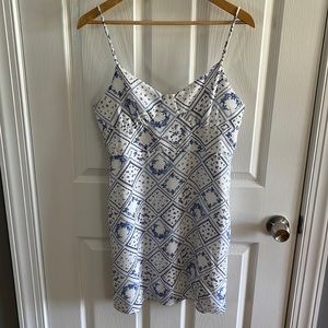 blue & white dress